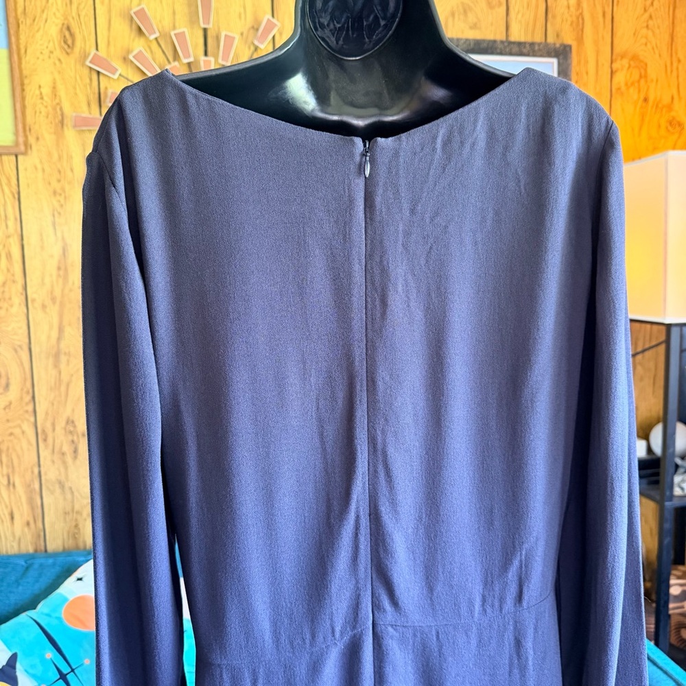 American Vintage Simple Modest Long Sleeve Black Dress - Picture 6 of 10